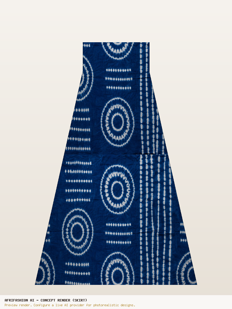 Adire Flare Gown